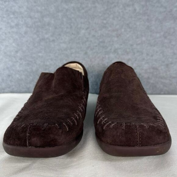 Merrell Women’s sz 9 Wild Senna Espresso Suede Slip On Moccasins Woven Comfort - Picture 3 of 10